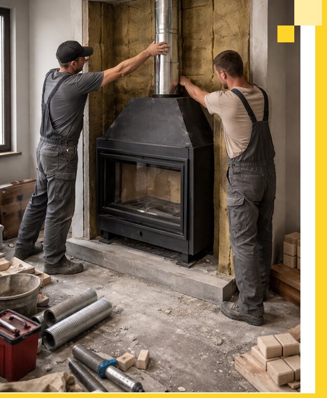 Изготовление и монтаж закрытых каминов в Грозном под ключ