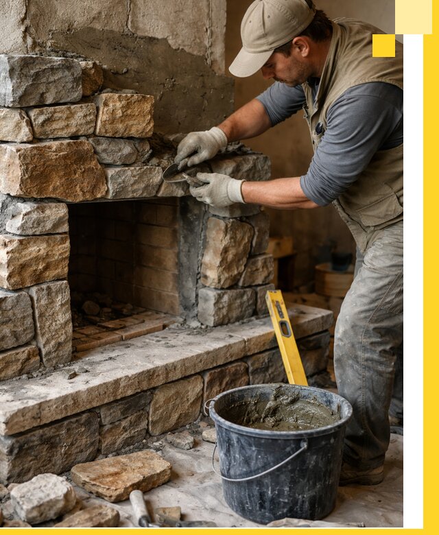 Изготовление и установка каменных каминов под ключ в Грозном