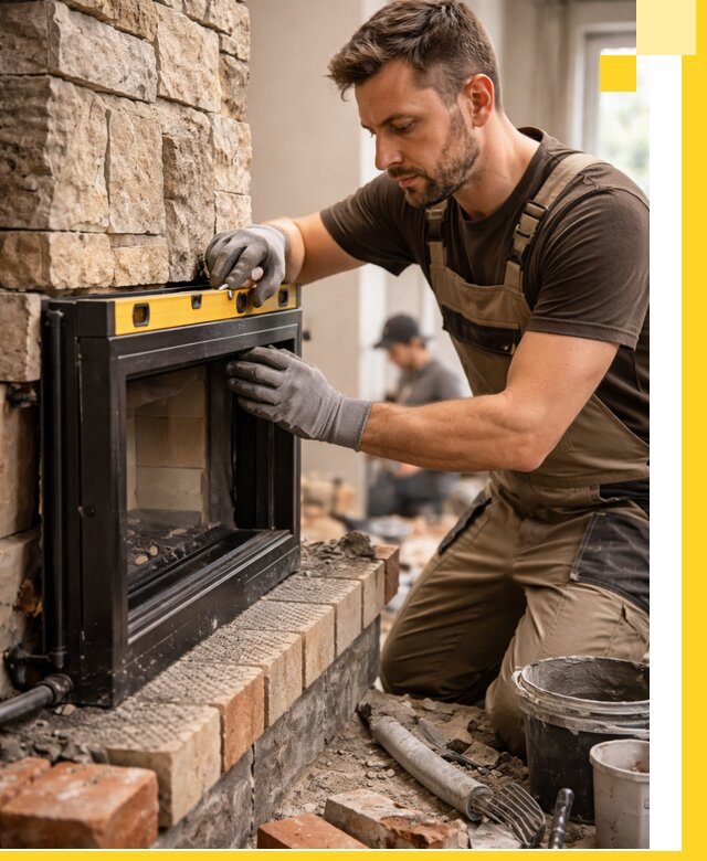 Дровяные камины под ключ в Грозном: монтаж, обустройство