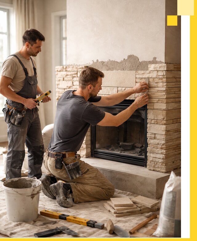 Установка и монтаж каминов для загородного дома в Грозном