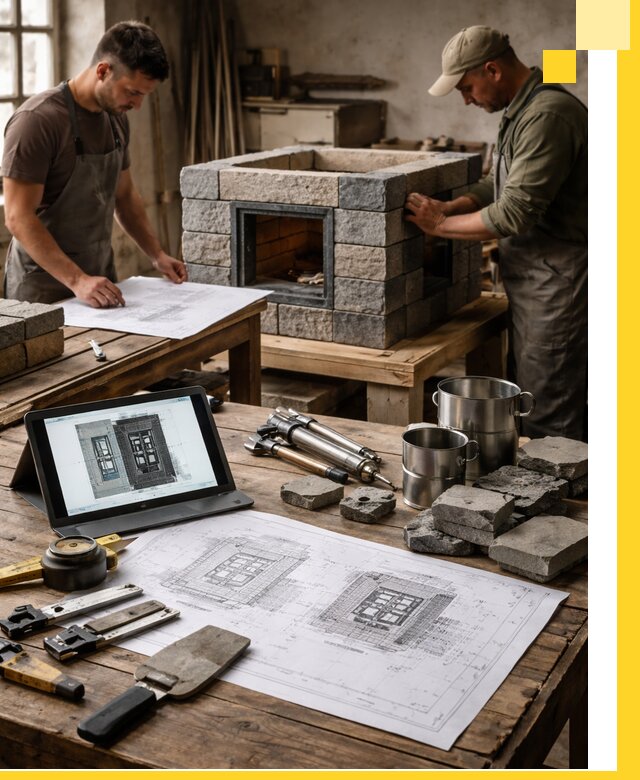 Разработка проектов печей с согласованием и монтажом в Грозном