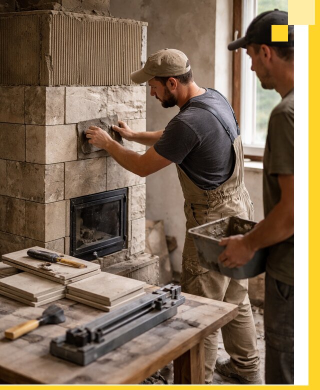 Профессиональная облицовка печей в Грозном: керамика и камень