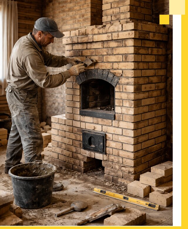 Кирпичные печи под ключ в Грозном: проектирование и кладка