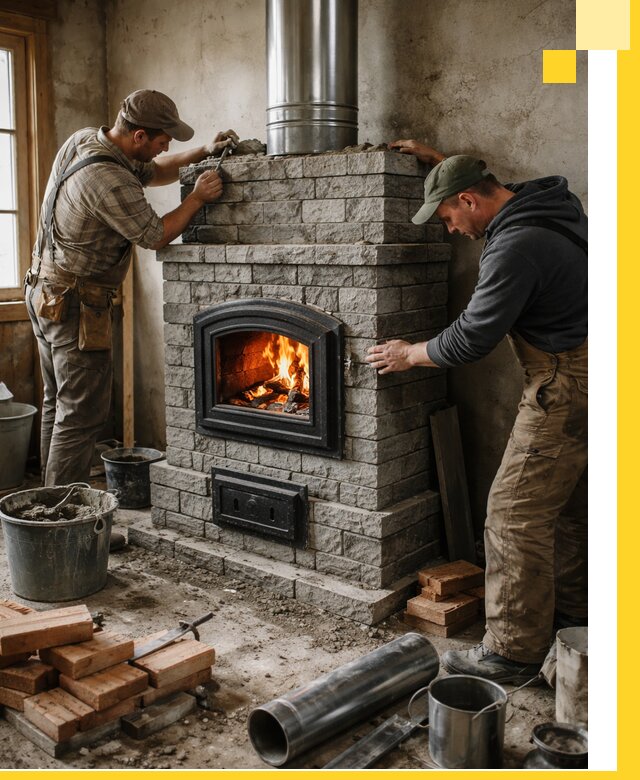 Производство, поставка и монтаж дровяных печей в Грозном