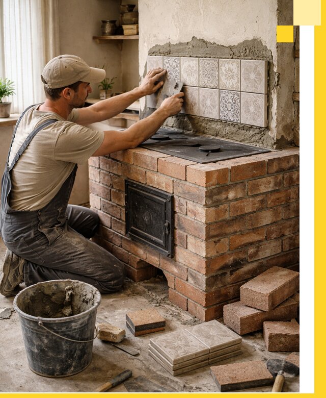 Печи с плитой на заказ монтаж гарантия и сервис в Грозном