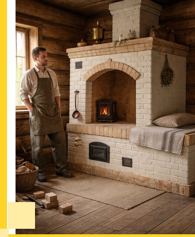 Русские печи с лежанкой под ключ в Грозном от 153915 р. ЭриданГрз