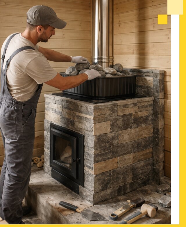 Печи для парной в Грозном, производство, монтаж и обслуживание