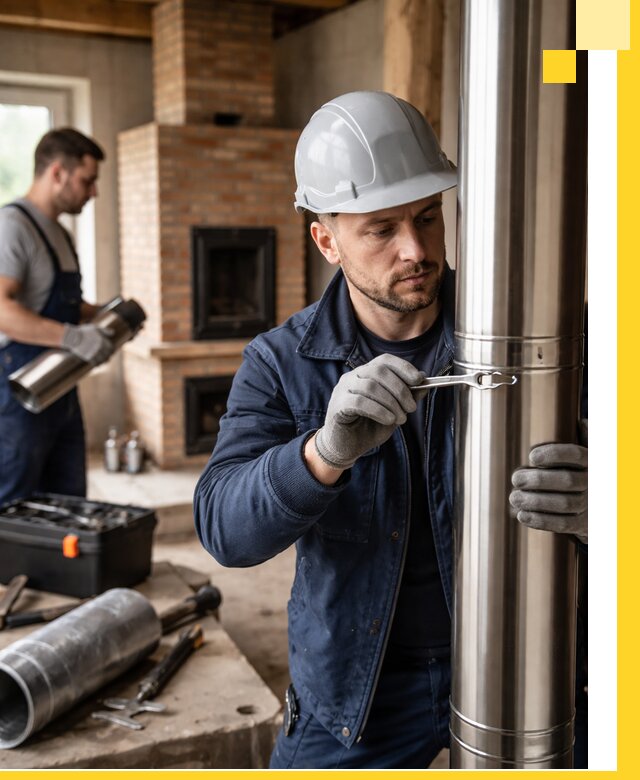 Профессиональный монтаж дымоходов для печей в Грозном