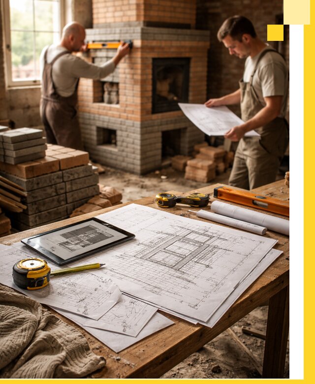 Проекты печей и каминов с индивидуальным дизайном в Грозном