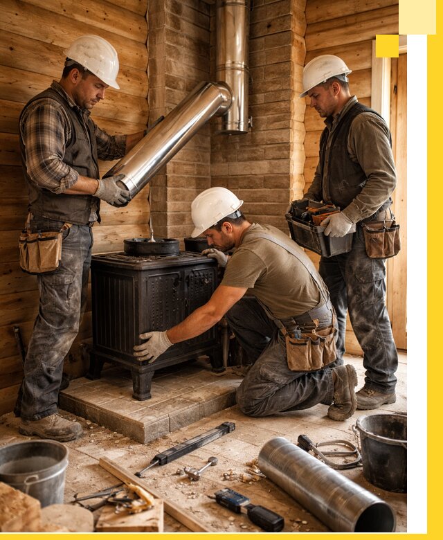 Профессиональный монтаж банных печей и дымоходов в Грозном