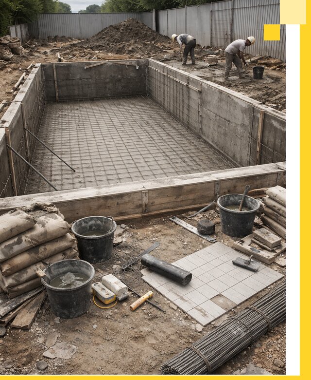 Строительство бассейнов под ключ в Грозном, дизайн и монтаж