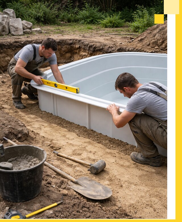 Производство и установка пластиковых бассейнов в Грозном под ключ