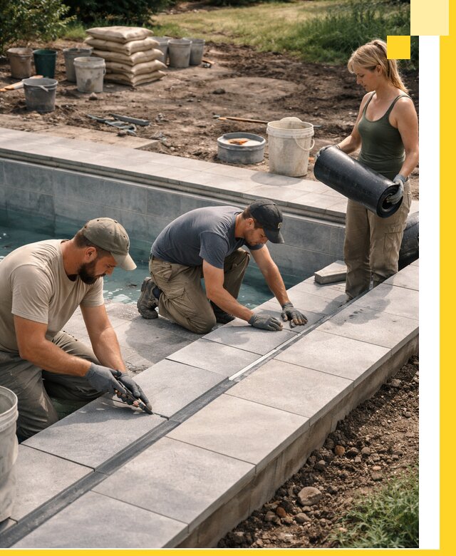 Строительство и монтаж уличных бассейнов под ключ в Грозном