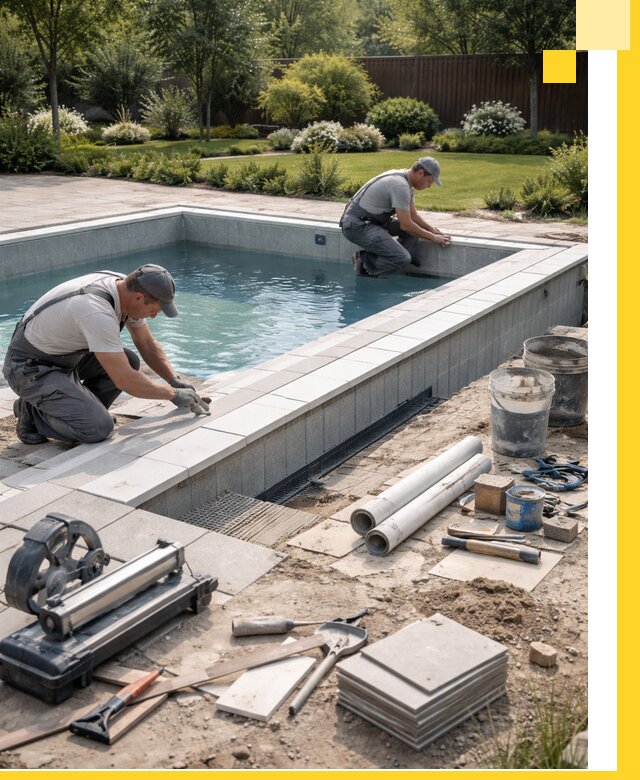 Строительство открытых бассейнов под ключ в Грозном профессионально