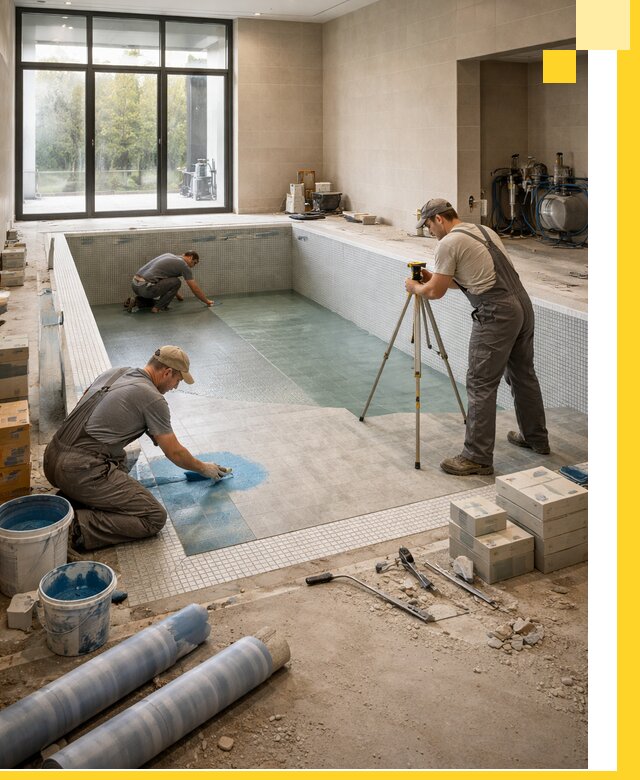 Проект и строительство закрытых бассейнов в Грозном под ключ