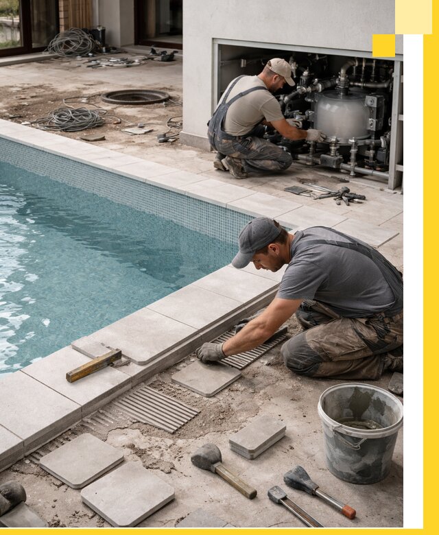 Строительство и монтаж бассейнов в коттедже в Грозном