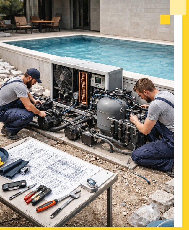 Проектирование и монтаж бассейнов с подогревом в Грозном