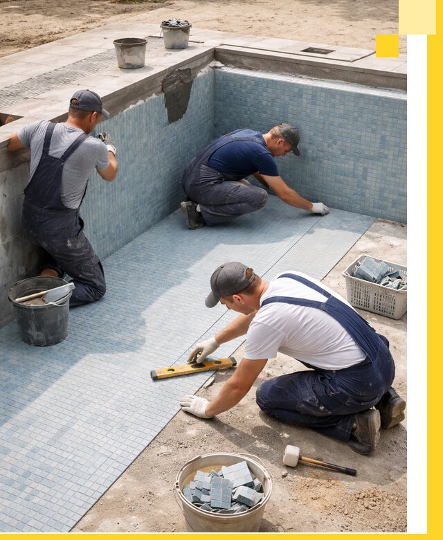 Укладка и установка плитки для бассейнов под ключ в Грозном