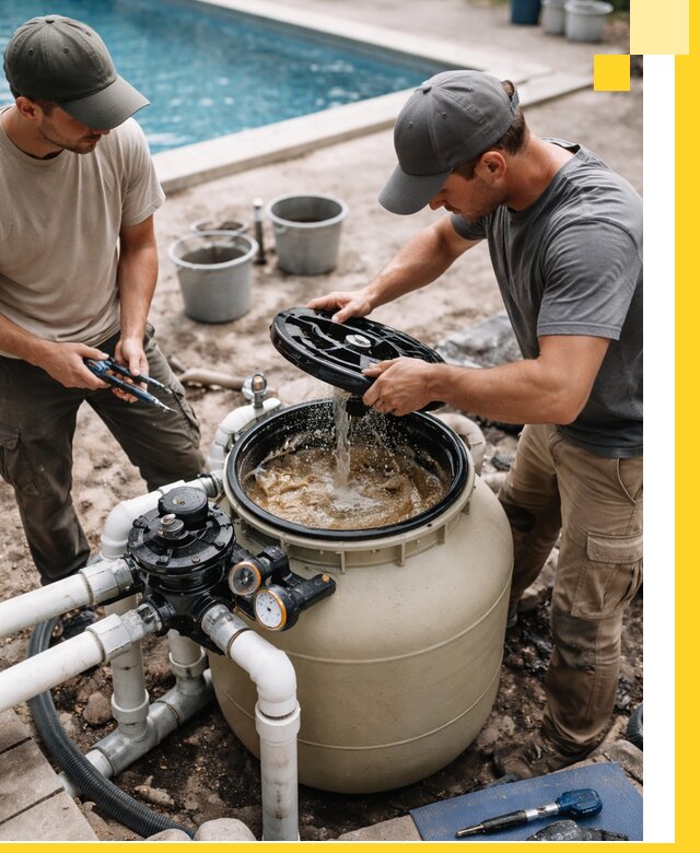 Установка и обслуживание песочных фильтров для бассейнов в Грозном