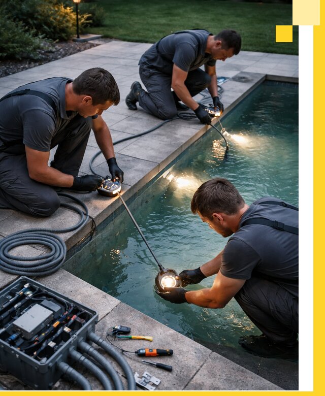 Профессиональное освещение бассейнов в Грозном: дизайн и монтаж