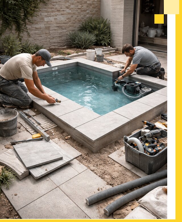 Мини бассейны под ключ в Грозном, дизайн и установка