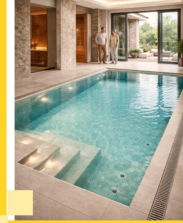 Бассейн во дворе в Грозном: проект, отделка от 1231320 р. | ЭриданГрз