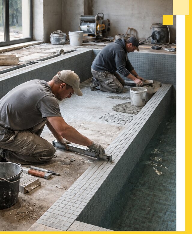 Строительство бассейна в частном доме в Грозном под ключ