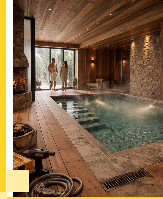 Проекты бань с бассейном под ключ в Грозном от 76958 р., ЭриданГрз