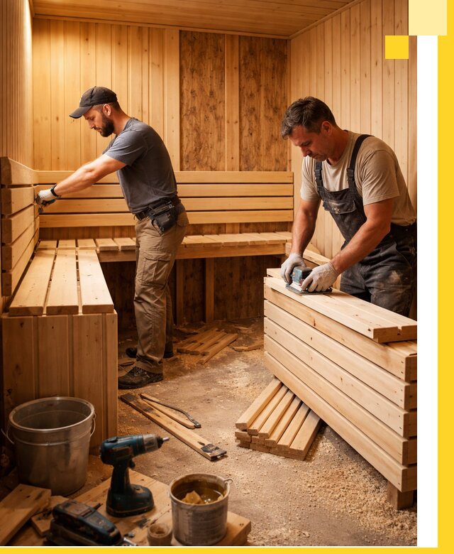 Профессиональный комплексный ремонт саун под ключ в Грозном