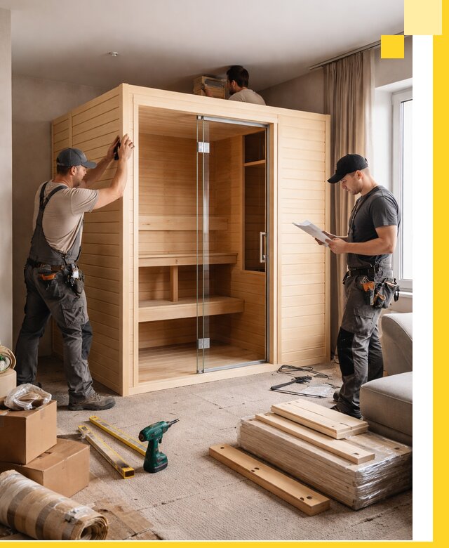 Установка и благоустройство саун в квартире в Грозном