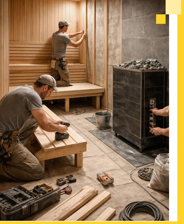 Дизайн и строительство интерьерных саун под ключ в Грозном
