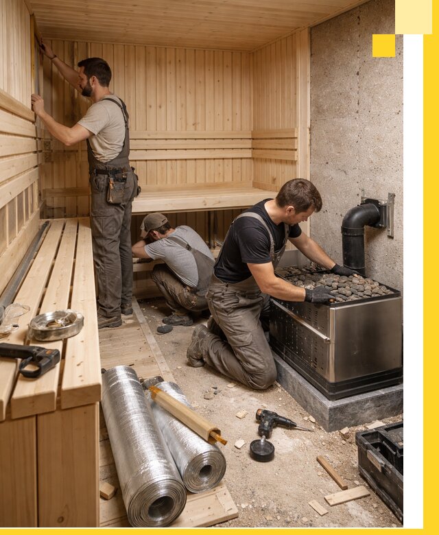 Индивидуальные сауны на заказ в Грозном под ключ, проект и монтаж