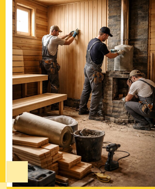 Ремонт бань под ключ в Грозном от 46175 р. | ЭриданГрз