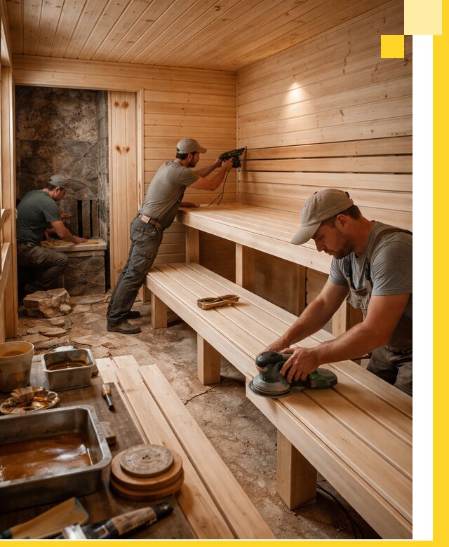 Профессиональная отделка бань в Грозном под ключ, с гарантией