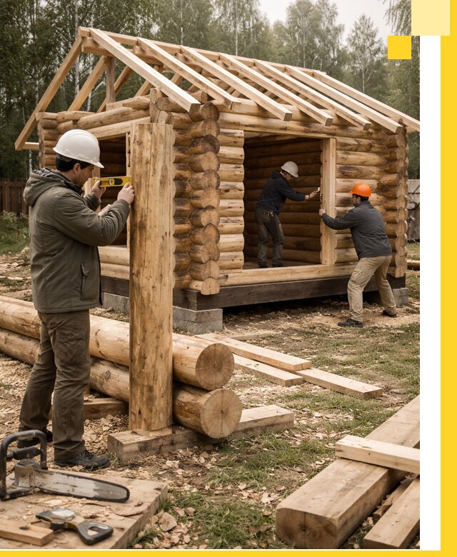 Строительство бань для дачи под ключ в Грозном с доставкой и монтажом