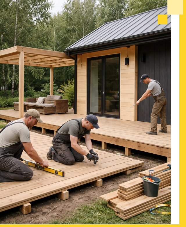 Строительство бань с террасой и бассейном под ключ в Грозном