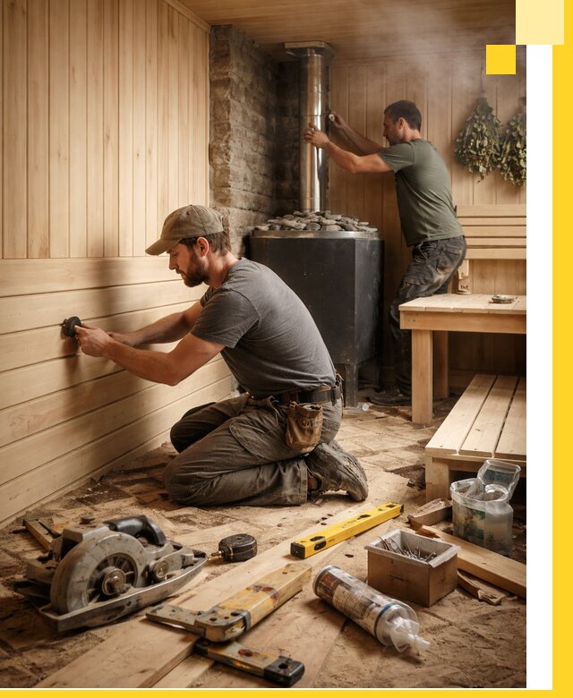 Полное строительство и оснащение парных под ключ в Грозном