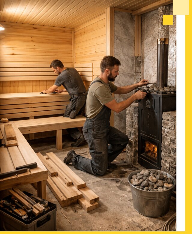 Дизайн и строительство интерьеров бань под ключ в Грозном