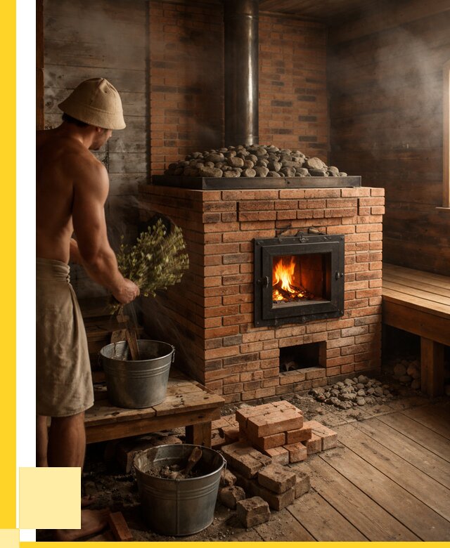 Кирпичные банные печи в Грозном от 92349 р. | ЭриданГрз