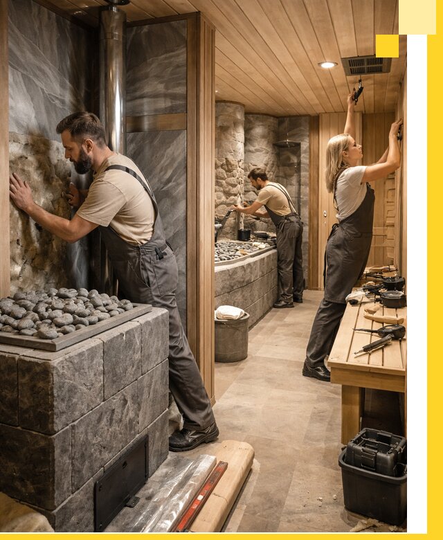 Строительство бань и SPA процедур в Грозном под ключ и отделкой