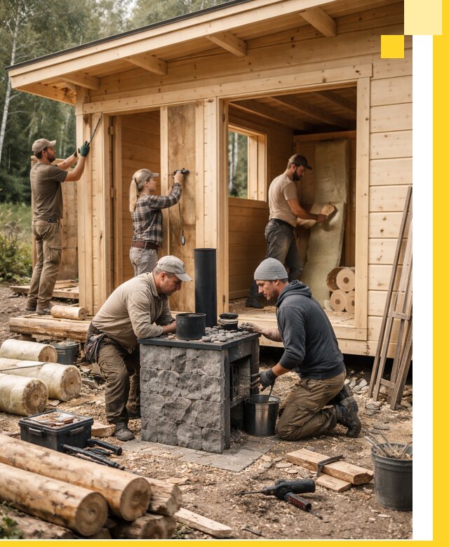 Купить баню под ключ в Грозном строительство монтаж отделка