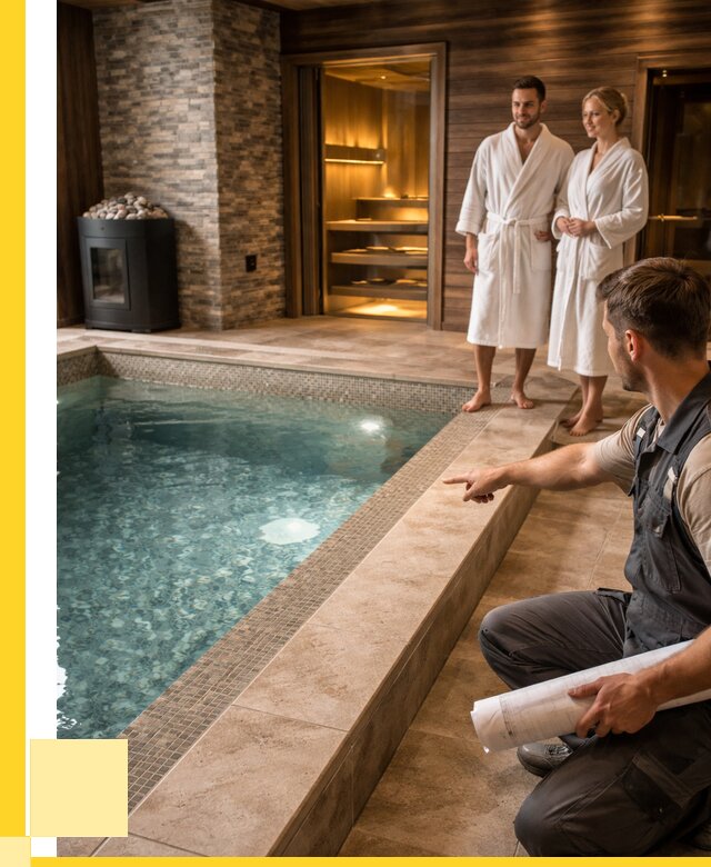 Проект бани с бассейном под ключ в Грозном от 66697 р. | ЭриданГрз