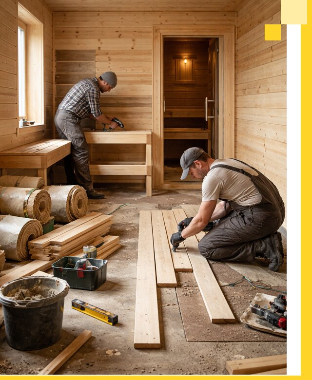 Индивидуальный проект бани с комнатой отдыха под ключ в Грозном