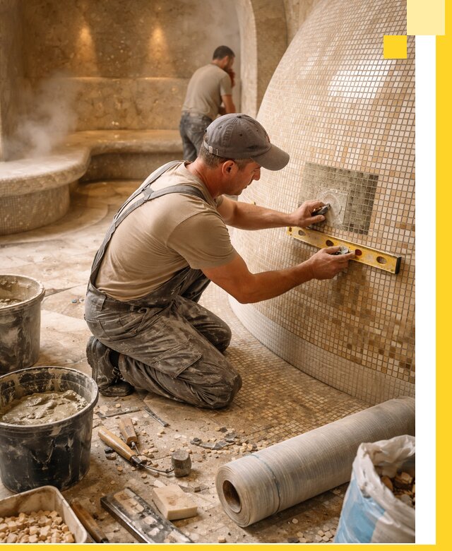 Хамам под ключ в Грозном: проектирование, строительство, отделка