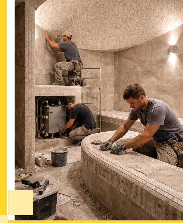 Монтаж хамамов под ключ в Грозном от 256525 р. ЭриданГрз