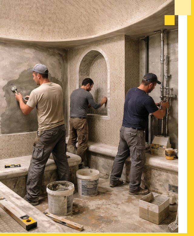 Профессиональный монтаж хамамов под ключ в Грозном с гарантией