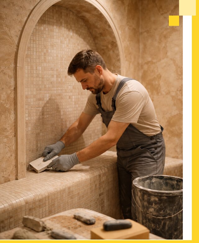 Профессиональная отделка хамамов с мозаикой под ключ в Грозном