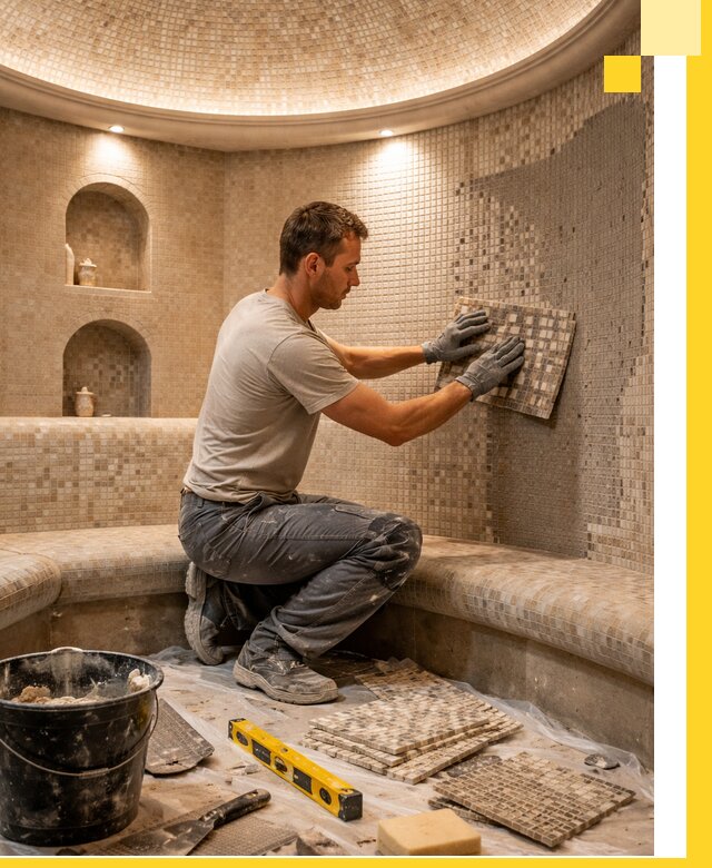 Устройство и монтаж домашнего хамама под ключ в Грозном