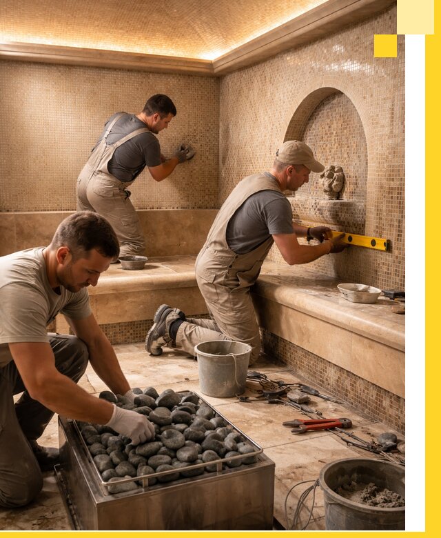 Проектирование и строительство хамама и сауны в Грозном