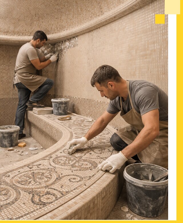 Плитка для хамама в Грозном, укладка, подбор и поставка